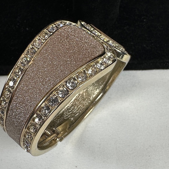 Sparkling Tan/Silver and Gold Tone Women's Bracelet - Picture 8 of 12